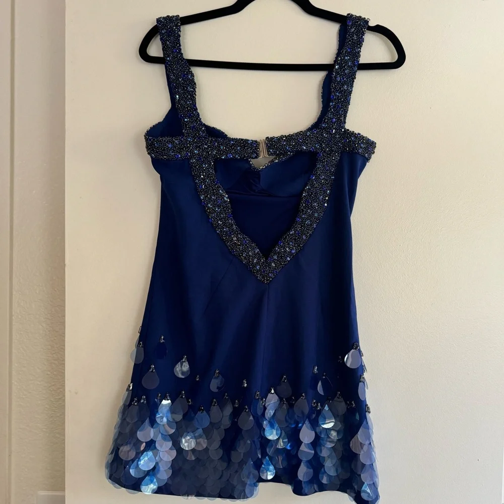 NWOT CLIO PEPPIATT BEADED MINI DRESS - Picture 5 of 12